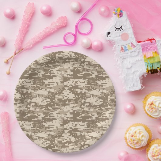 Klassiek digitaal camerapatroon papieren bordje (Feest)