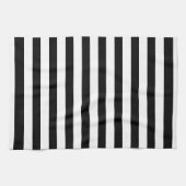 Klassiek Dik Modern Zwart & Wit Gestreept Theedoek (Horizontaal)