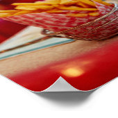 Klassiek Diner Eten - Milkshake & Fries Tafel Poster (Hoek)