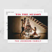 Klassiek 'Dit is het seizoen Foto Rode Kerstmis Briefkaart (Voorkant / Achterkant)