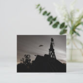 Klassiek Domed Saucer Briefkaart (Staand voorkant)