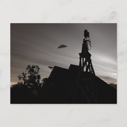 Klassiek Domed Saucer Briefkaart (Voorkant)