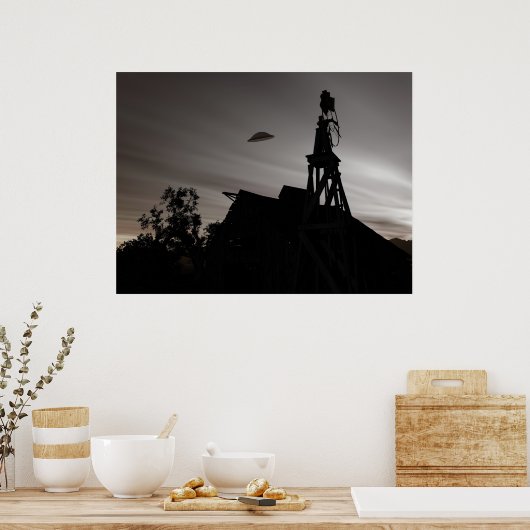 Klassiek Domed Saucer Poster (Keuken)