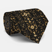 Klassiek donker elegant patroon stropdas (Opgerold)