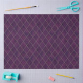 Klassiek donker Paars Velvet Argyle Pattern Luxury Tissuepapier (Craft)