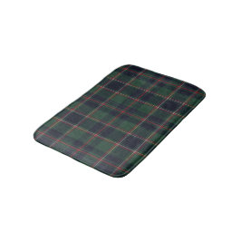Klassiek donkerblauw rood groen ruitpatroon badmat