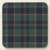 Klassiek donkerblauw rood groen ruitpatroon bier onderzetter (Voorkant)