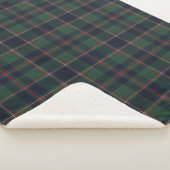 Klassiek donkerblauw rood groen ruitpatroon sherpa deken (3/4)