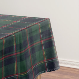 Klassiek donkerblauw rood groen ruitpatroon tafelkleed