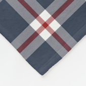 Klassiek Donkerblauw Rood Wit Gingham geruite patr Fleece Deken (Hoek)