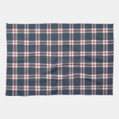 Klassiek Donkerblauw Rood Wit Gingham geruite patr Theedoek (Horizontaal)