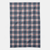 Klassiek Donkerblauw Rood Wit Gingham geruite patr Theedoek (Verticaal)