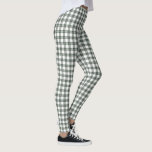 Klassiek donkergroen en wit patroonpatroon leggings<br><div class="desc">Klassieke donkergroene en witte vlecht patroon wordt gemaakt van jager groene, witte, en lichtgroene vierkanten met dunne lijnen van wit die de gekleurde vierkanten verdelen. Klik hieronder op de link "Rocklawn Arts" om het ontwerp Donkergroen en wit spelpatroon op andere items te zien. Digitaal gemaakt afbeelding. Copyright ©Claire E. Skinner....</div>
