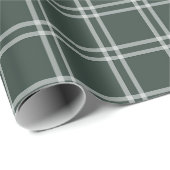  klassiek donkergroen geruit patroon cadeaupapier (Rol Hoek)