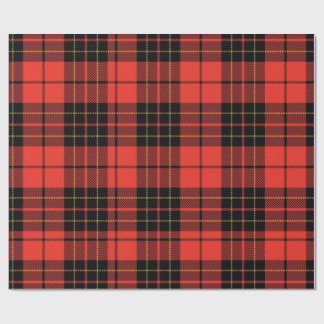 Klassiek donkerrood tartan inpakpapier