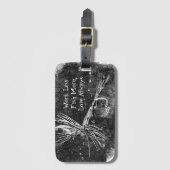 Klassiek droge-vliegpatroon voor forel- en baardvi bagagelabel (Voorkant (verticaal))