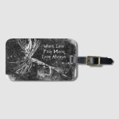 Klassiek droge-vliegpatroon voor forel- en baardvi bagagelabel (Voorkant (horizontaal))