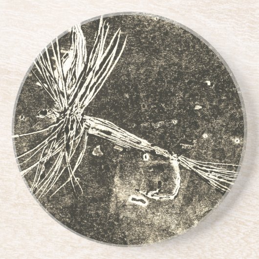 Klassiek droge-vliegpatroon voor forel- en baardvi zandsteen onderzetter (Voorkant)