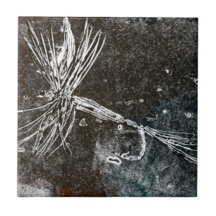 Klassiek droog vliegpatroon voor forel en volwasse tegeltje