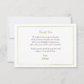 Klassiek Dubbel Goud Lijst Eenvoudige Orthodoxe Do Bedankkaart (Voorkant)