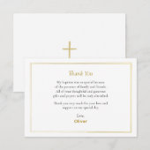 Klassiek Dubbel Goud Lijst Eenvoudige Orthodoxe Do Bedankkaart (Voorkant / Achterkant)