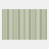 Klassiek dubbel streep patroon in Sage Green Inpakpapier Vel (Voorkant)
