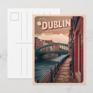 Klassiek Dublin stad, Ierland republiek reis gesch Briefkaart