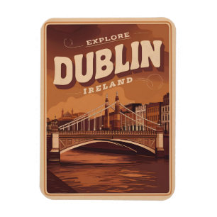 Klassiek Dublin stad, Ierland republiek reis gesch Magneet