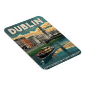 Klassiek Dublin stad, Ierland republiek reis gesch Magneet (Rechterzijde)