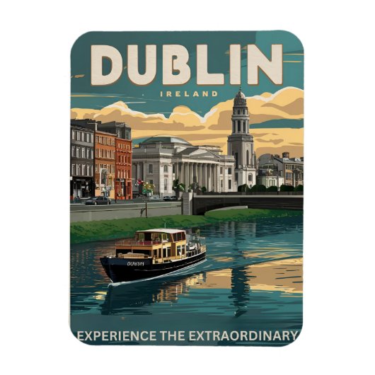 Klassiek Dublin stad, Ierland republiek reis gesch Magneet (Verticaal)