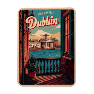 Klassiek Dublin stad, Ierland republiek reis gesch Magneet