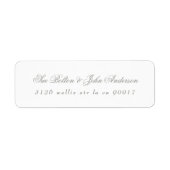 Klassiek Duidelijk Sage Groen Wit Terugkeeradres Etiket (Voorkant)