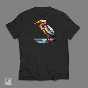 Klassiek Edele Blauwe Reiger Portret  Buitenstemmi T-shirt