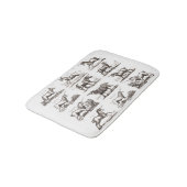 Klassiek Eenhoorn Antiek Mythisch Magisch Wezen Badmat (Gekanteld)