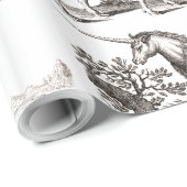 Klassiek Eenhoorn Antiek Mythisch Magisch Wezen Cadeaupapier (Rol Hoek)