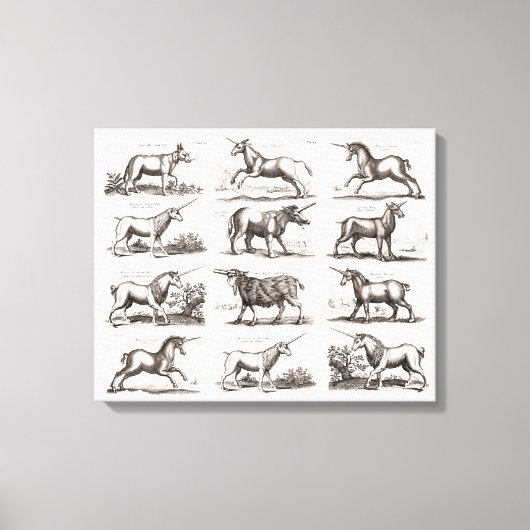Klassiek Eenhoorn Antiek Mythisch Magisch Wezen Canvas Afdruk (Voorkant)
