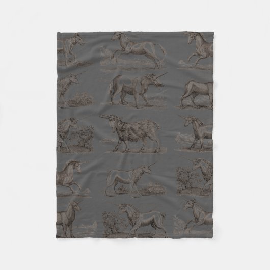 Klassiek Eenhoorn Antiek Mythisch Magisch Wezen Fleece Deken (Voorkant)