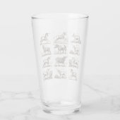 Klassiek Eenhoorn Antiek Mythisch Magisch Wezen Glas (Achterkant)
