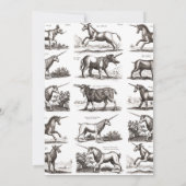 Klassiek Eenhoorn Antiek Mythisch Magisch Wezen Kaart (Achterkant)