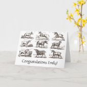 Klassiek Eenhoorn Antiek Mythisch Magisch Wezen Kaart (Gele Bloem)