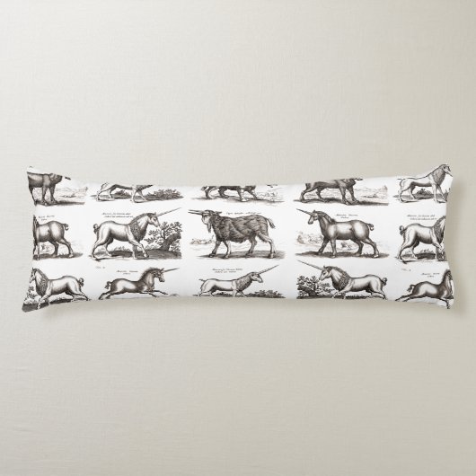 Klassiek Eenhoorn Antiek Mythisch Magisch Wezen Lichaamskussen (Voorkant)