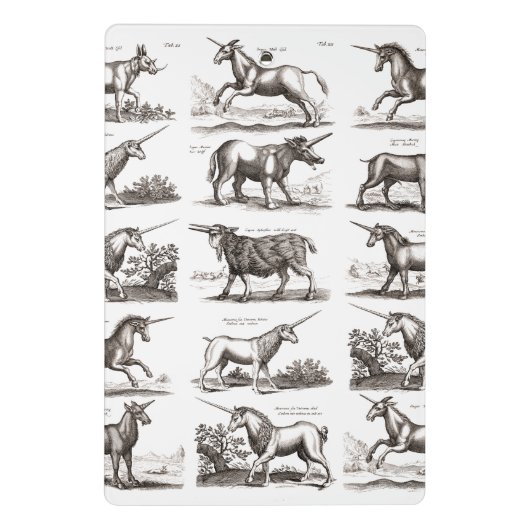 Klassiek Eenhoorn Antiek Mythisch Magisch Wezen Mini Klembord (Achterkant)
