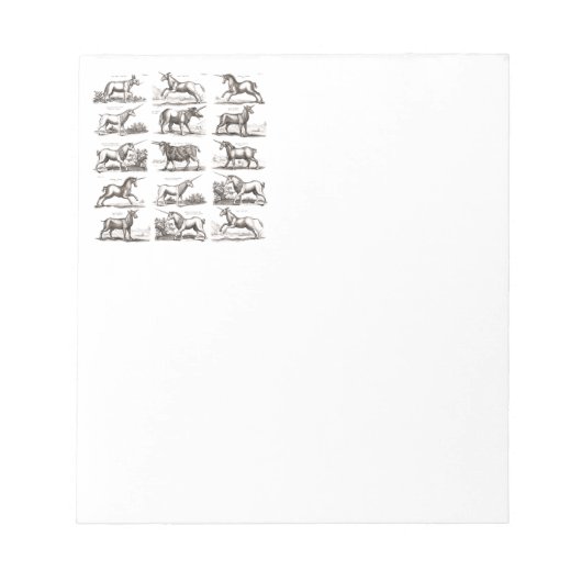 Klassiek Eenhoorn Antiek Mythisch Magisch Wezen Notitieblok (Voorkant)