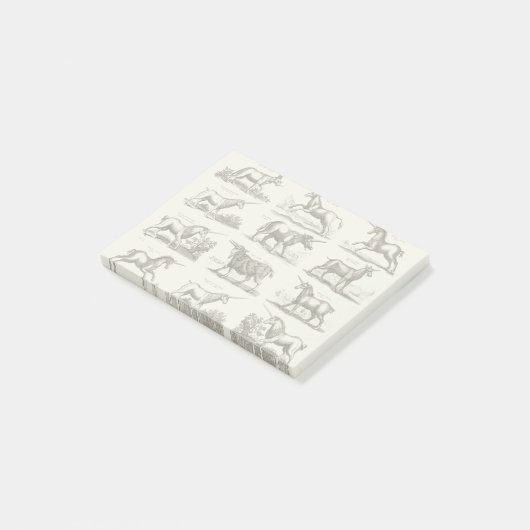 Klassiek Eenhoorn Antiek Mythisch Magisch Wezen Post-it® Notes (Schuin)