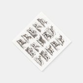 Klassiek Eenhoorn Antiek Mythisch Magisch Wezen Servet (Hoek)