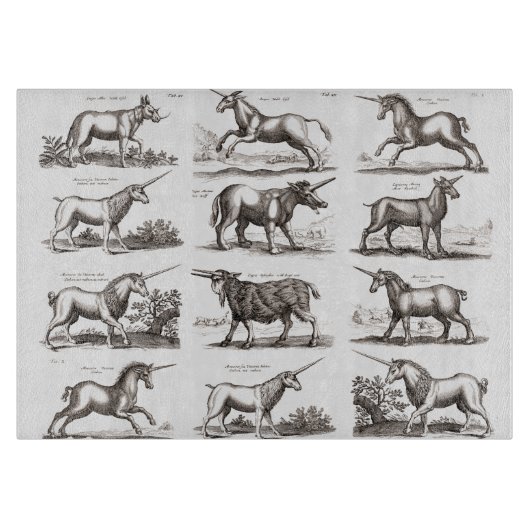 Klassiek Eenhoorn Antiek Mythisch Magisch Wezen Snijplank (Voorkant)