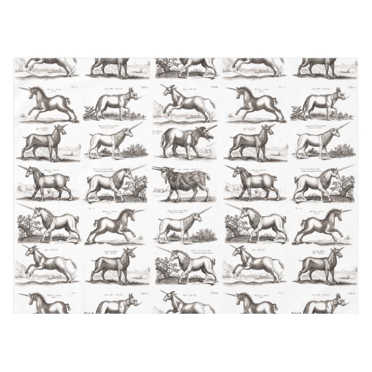 Klassiek Eenhoorn Antiek Mythisch Magisch Wezen Tafelkleed (Voorkant (Horizontaal))