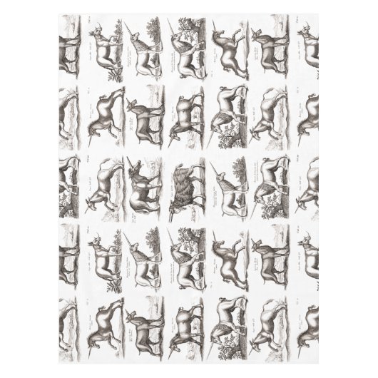 Klassiek Eenhoorn Antiek Mythisch Magisch Wezen Tafelkleed (Voorkant)