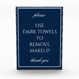 Klassiek Eenvoudig blauw handdoekblok Fotoblokken