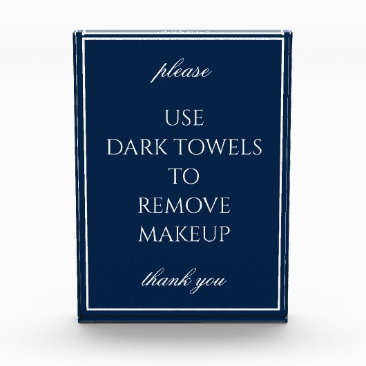 Klassiek Eenvoudig blauw handdoekblok Fotoblokken (Voorkant)